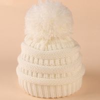 Big Ball Children's Knitted Woolen Hat Autumn Winter Woolen Warm Hat sku image 5