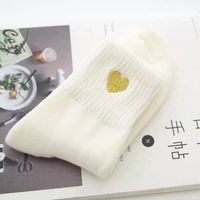 Autumn Winter New Silk Embroidery Love Socks Korean Wholesale sku image 2
