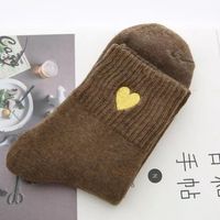 Autumn Winter New Silk Embroidery Love Socks Korean Wholesale sku image 3
