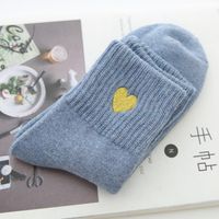 Autumn Winter New Silk Embroidery Love Socks Korean Wholesale sku image 5