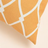 American New Retro Lattice Yellow Linen Pillowcase main image 3