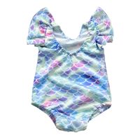 Heißer Stil Mädchen Badeanzug Außenhandel Heiß Verkaufte Baby Fischs Chuppen Einteilige Badeanzug Kinder Kleidung Swimwear sku image 1