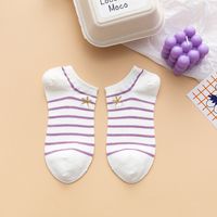 Purple Socks Thin Summer Socks Cute Embroidery Socks sku image 4