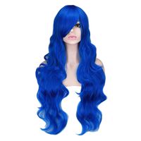 Cosplay Anime Wig Long Curly Hair 80cm Multicolor Wig sku image 13