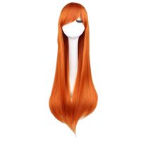 Perruque Cosplay Couleur Longue Perruque De Cheveux Raides Perruque Anime 80cm sku image 11