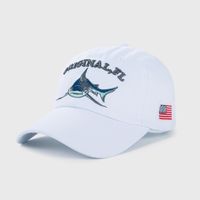 Fashion Baseball Caps Cartoon Washed And Old Embroidered Shark Caps sku image 3