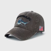 Fashion Baseball Caps Cartoon Washed And Old Embroidered Shark Caps sku image 6