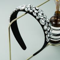New Simple Baroque Shape Drop-shaped Glass Diamond Headband main image 2