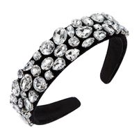 New Simple Baroque Shape Drop-shaped Glass Diamond Headband main image 7