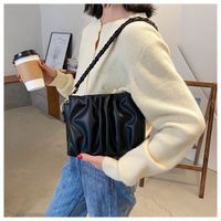 Texture Handbags Korean Version Trendy Chain One-shoulder Armpit Bag Fold Bag main image 4