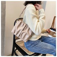 Texture Handbags Korean Version Trendy Chain One-shoulder Armpit Bag Fold Bag main image 5