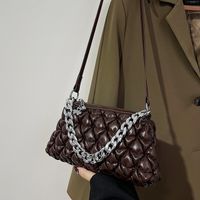 Fashion Messenger Small Bag Autumn And Winter New Texture Chain Rhombus One Shoulder Cloud Bag main image 1
