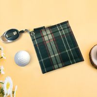 Korean Plaid Golf Wipes Doppelseitiges Fleece Polyester Fashion Golf Club Handtuch main image 6
