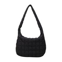 Winter Large-capacity Bag 2021 New Trendy Fashion Simple Lattice Shoulder Tote Bag sku image 4