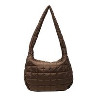 Winter Large-capacity Bag 2021 New Trendy Fashion Simple Lattice Shoulder Tote Bag sku image 5