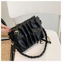 Texture Handbags Korean Version Trendy Chain One-shoulder Armpit Bag Fold Bag sku image 5