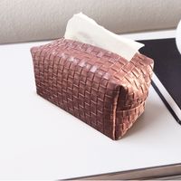 2021 Korean Pu Woven Pattern Tissue Box Pumping Box sku image 4