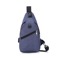 Chest Bag Male Korean Canvas Casual Bag Small Backpack Fashion Shoulder Bag Messenger Bag sku image 2