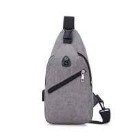 Chest Bag Male Korean Canvas Casual Bag Small Backpack Fashion Shoulder Bag Messenger Bag sku image 4