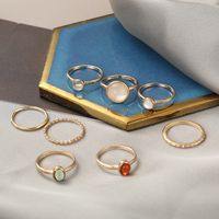 Gros Bijoux Incrusté Strass Bague Combinaison 7 Pièces Ensemble Nihaojewelry sku image 3