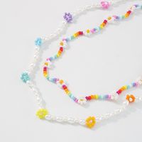 Ethnic Handmade Beaded Flower Pearl Necklace main image 6