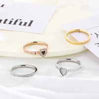 Titanium Steel 18K Gold Plated Rose Gold Plated Retro Plating Heart main image 4
