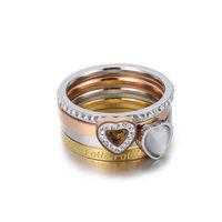 Titanium Steel 18K Gold Plated Rose Gold Plated Retro Plating Heart main image 6