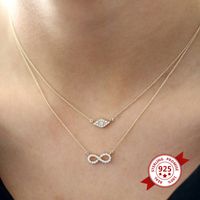 European And American Devil's Eye Necklace Fashion Trend Zircon Eye Pendant Clavicle Chain main image 4