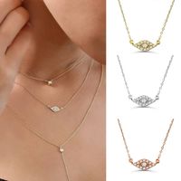 European And American Devil's Eye Necklace Fashion Trend Zircon Eye Pendant Clavicle Chain main image 5
