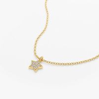Fashion Star Inlaid Zircon Necklace Simple Five-pointed Star Clavicle Chain main image 5