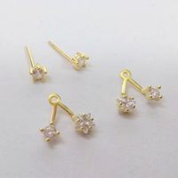 European And American Mini Zircon Five-pointed Star Earrings main image 5