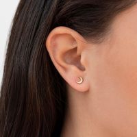 European And American Diamond Fashion Moon-shaped Earrings Jewelry main image 4