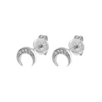 Bijoux De Boucles D'oreilles En Forme De Lune De Mode Diamant Européen Et Américain main image 6