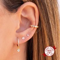 Ins Niche Design Sense Simple Diamond-studded C-shaped Single Ear Bone Clip Copper Without Pierced Ears Jewelry main image 4