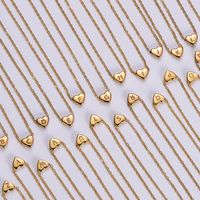 304 Stainless Steel 18K Gold Plated Simple Style Plating Heart Pendant Necklace main image 2