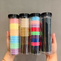 Korean Version Of 20pcs Cans High Elasticity Hair Rope Without Seam Rubber Bands Hair Rope Hair Ring main image 3