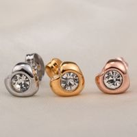 Fashion Heart Diamond Earrings Titanium Steel Fashion Jewelry main image 2