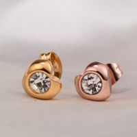 Fashion Heart Diamond Earrings Titanium Steel Fashion Jewelry main image 4