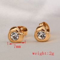 Fashion Heart Diamond Earrings Titanium Steel Fashion Jewelry main image 5