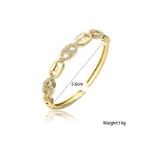 Fashion New Product Copper-plated 18k Gold Micro-inlaid Zircon Pig Nose Bracelet main image 5