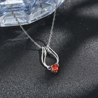 European And American Fashion Popular Heart Wing Inlaid Zircon Angel Wing Necklace main image 3