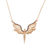 Europe And America Creative Rhinestone Angel Wings Guardian Necklace Clavicle Chain main image 3