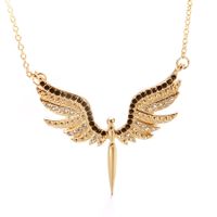 Europe Et Amérique Creative Strass Angel Wings Guardian Collier Chaîne Clavicule main image 5