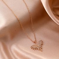 European And American Fashion Bird Clavicle Chain Rhinestone Angel Wing Pendant Necklace main image 5