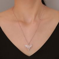 European And American Fashion Bird Clavicle Chain Rhinestone Angel Wing Pendant Necklace main image 6