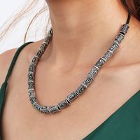Rune Retro Exquisite Engraving Bead Necklace Sweater Chain main image 4