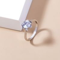 Simple Ladies Ring Accessories Inlaid Zircon Copper Ring Wholesale main image 3