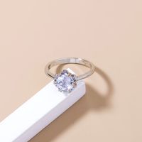 Simple Ladies Ring Accessories Inlaid Zircon Copper Ring Wholesale main image 6