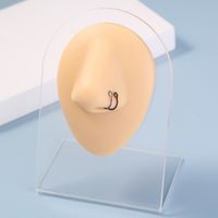 Neue Farbnische Edelstahl Nasenring Gefälschte Piercing Nasenschnalle Persönlichkeit Zubehör Großhandel main image 1