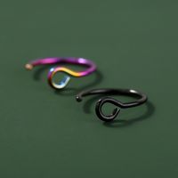 New Color Niche Stainless Steel Nose Ring Fake Piercing Nose Buckle Personality Accessories Wholesale main image 5